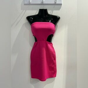 Elegant Pink Strapless Dress